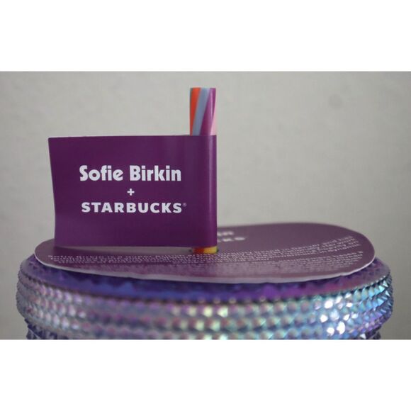 Sofie Birkin + Starbucks Plastic Cold 24 Oz Cup Sparkle/Cupid *Limited Edition - Picture 6 of 10